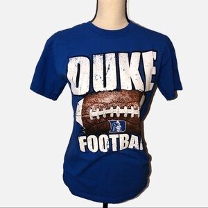 Duke Football Shirt Size S Blue Tee Unisex